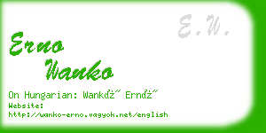 erno wanko business card